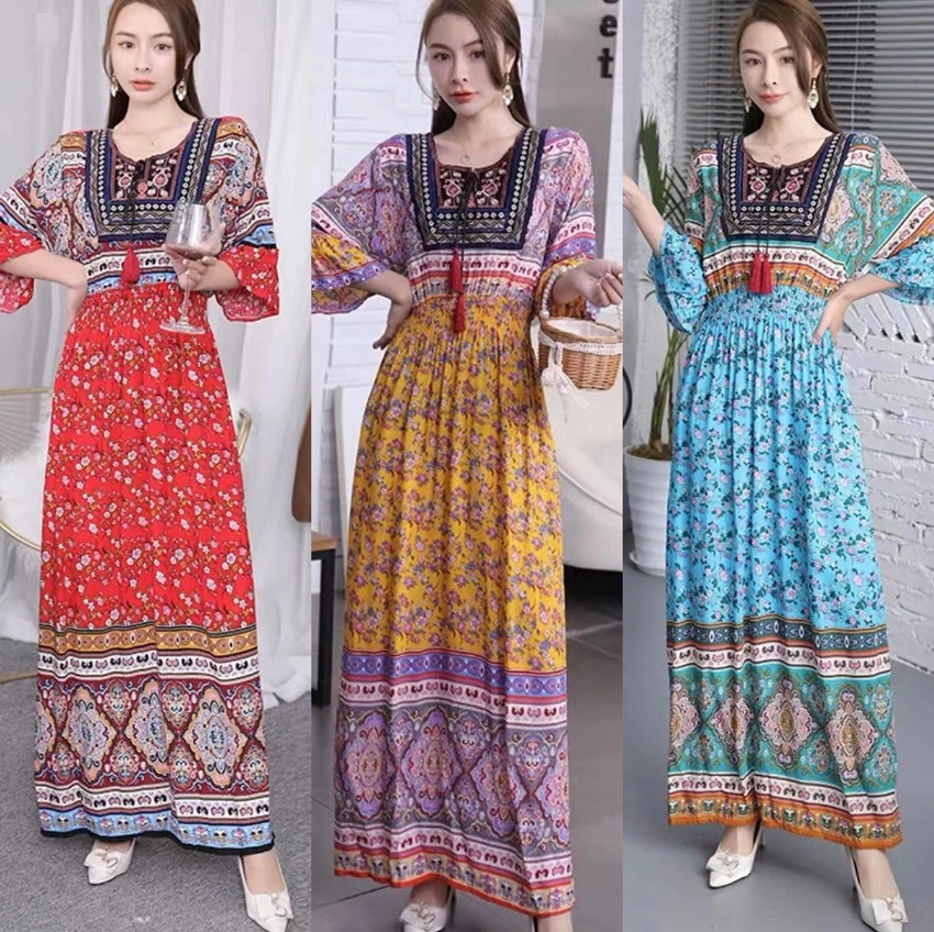 Summer New Womens Dress Ethnic Style