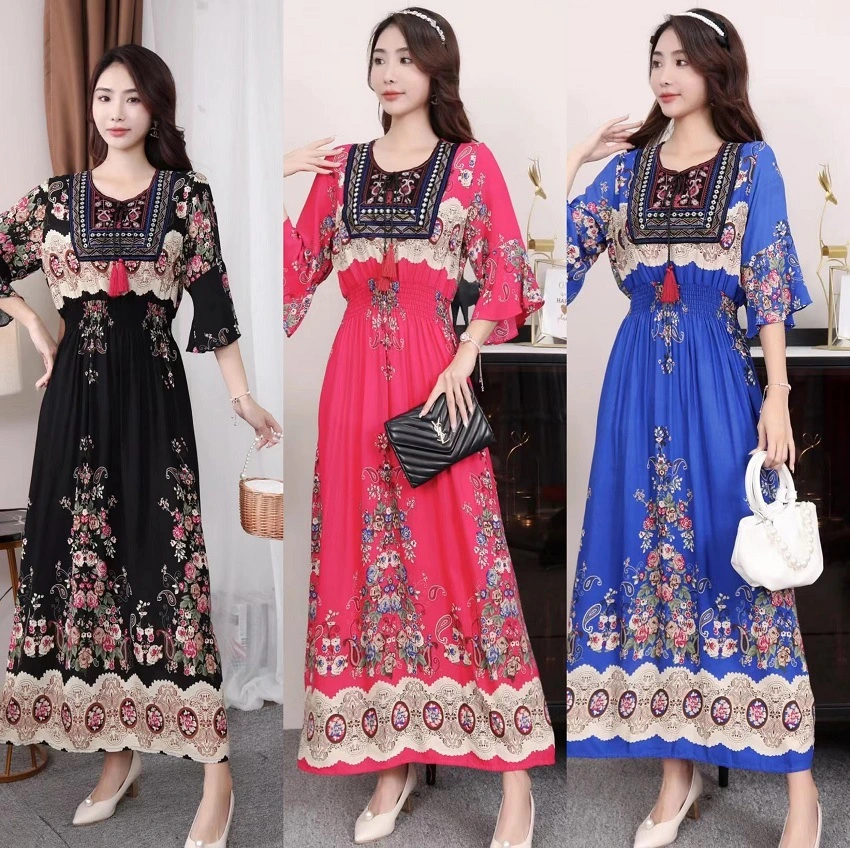 Summer New Womens Dress Ethnic Style