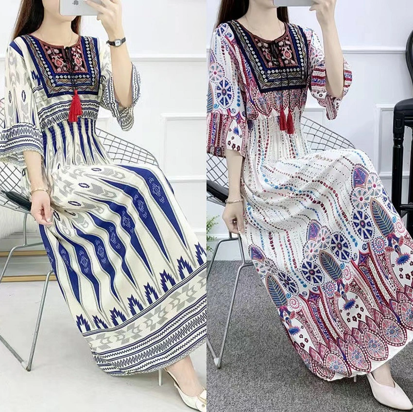 Summer New Womens Dress Ethnic Style