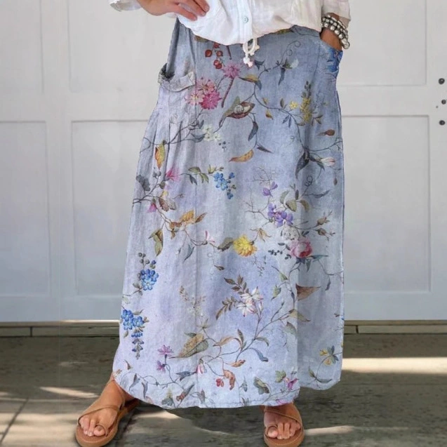 Casual Retro Floral Print Holiday Sundress