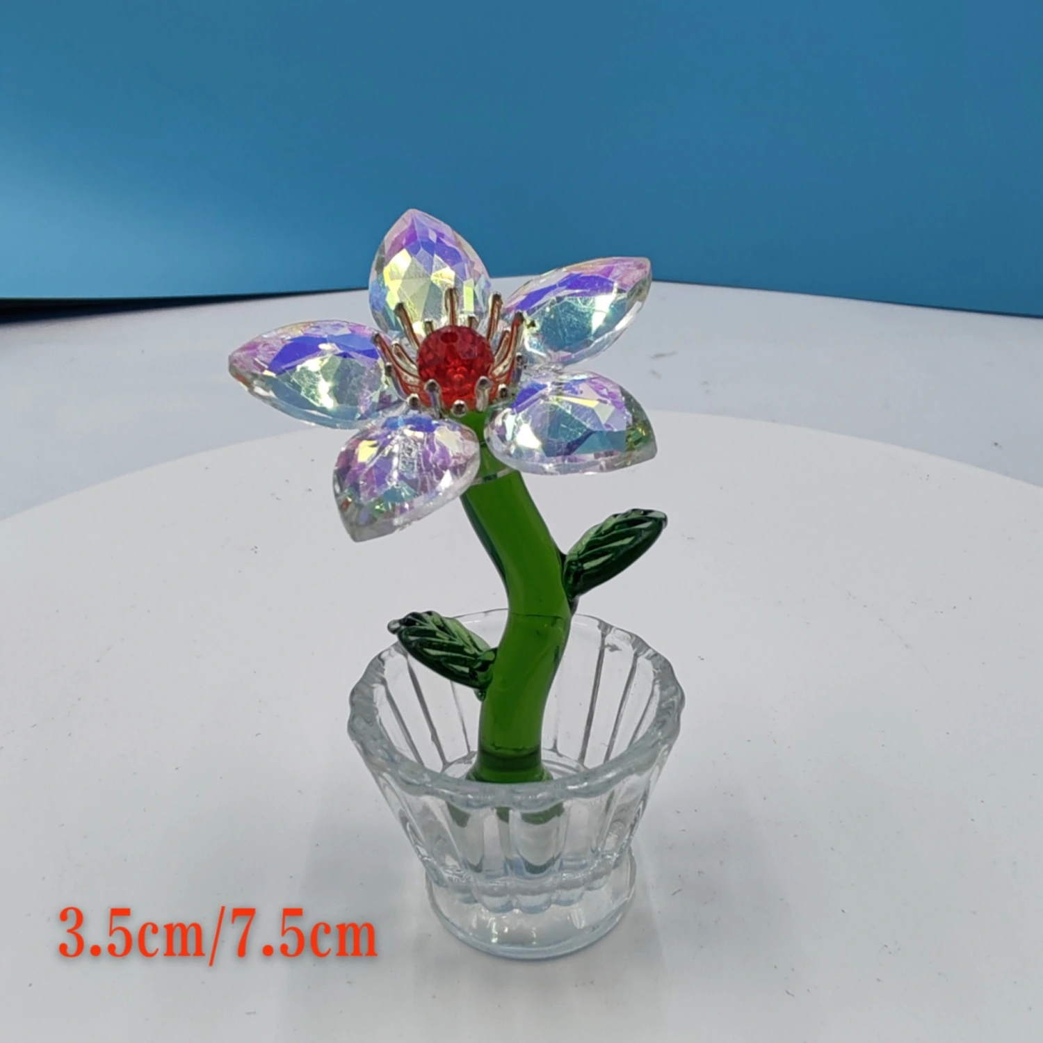 Babys-breath Crystal Flower Ornament For Office Desk Decoration