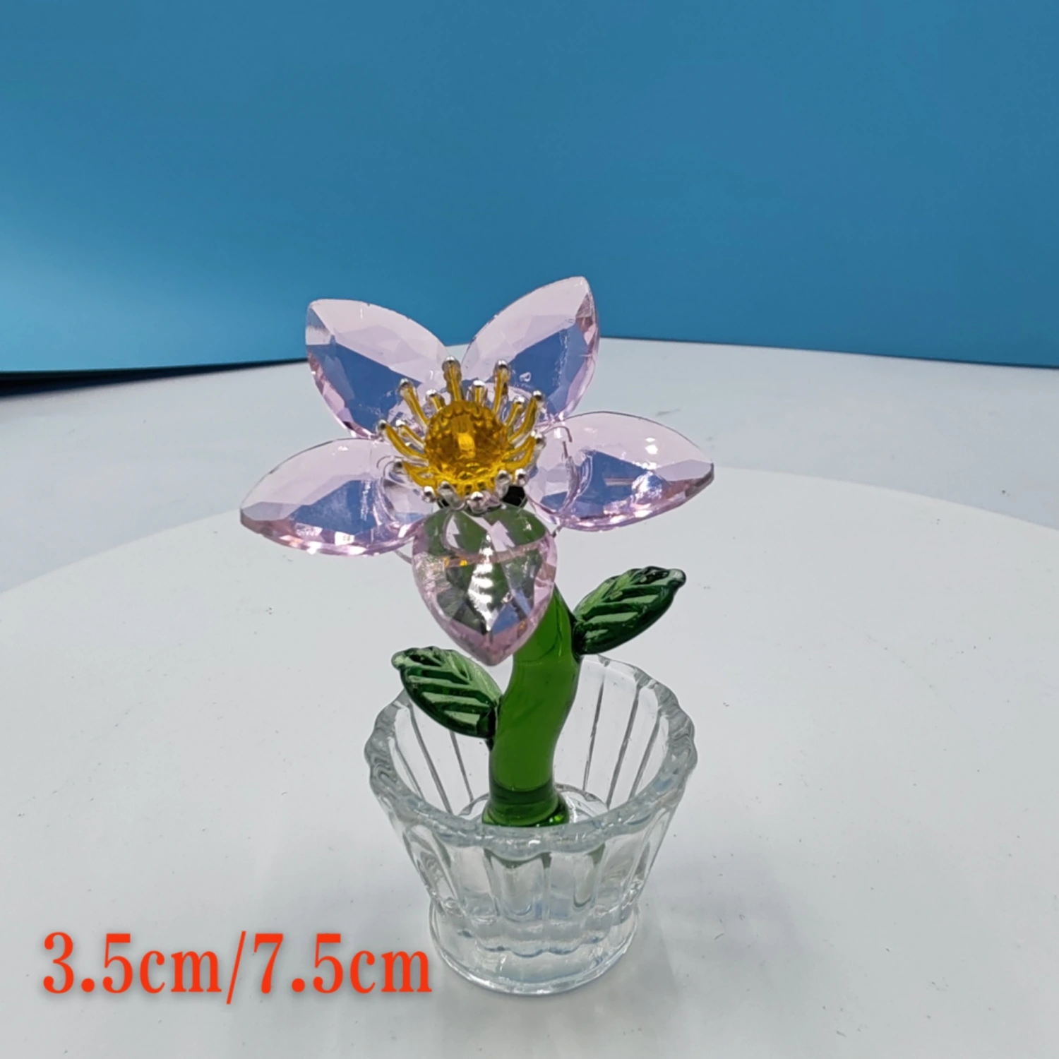 Babys-breath Crystal Flower Ornament For Office Desk Decoration