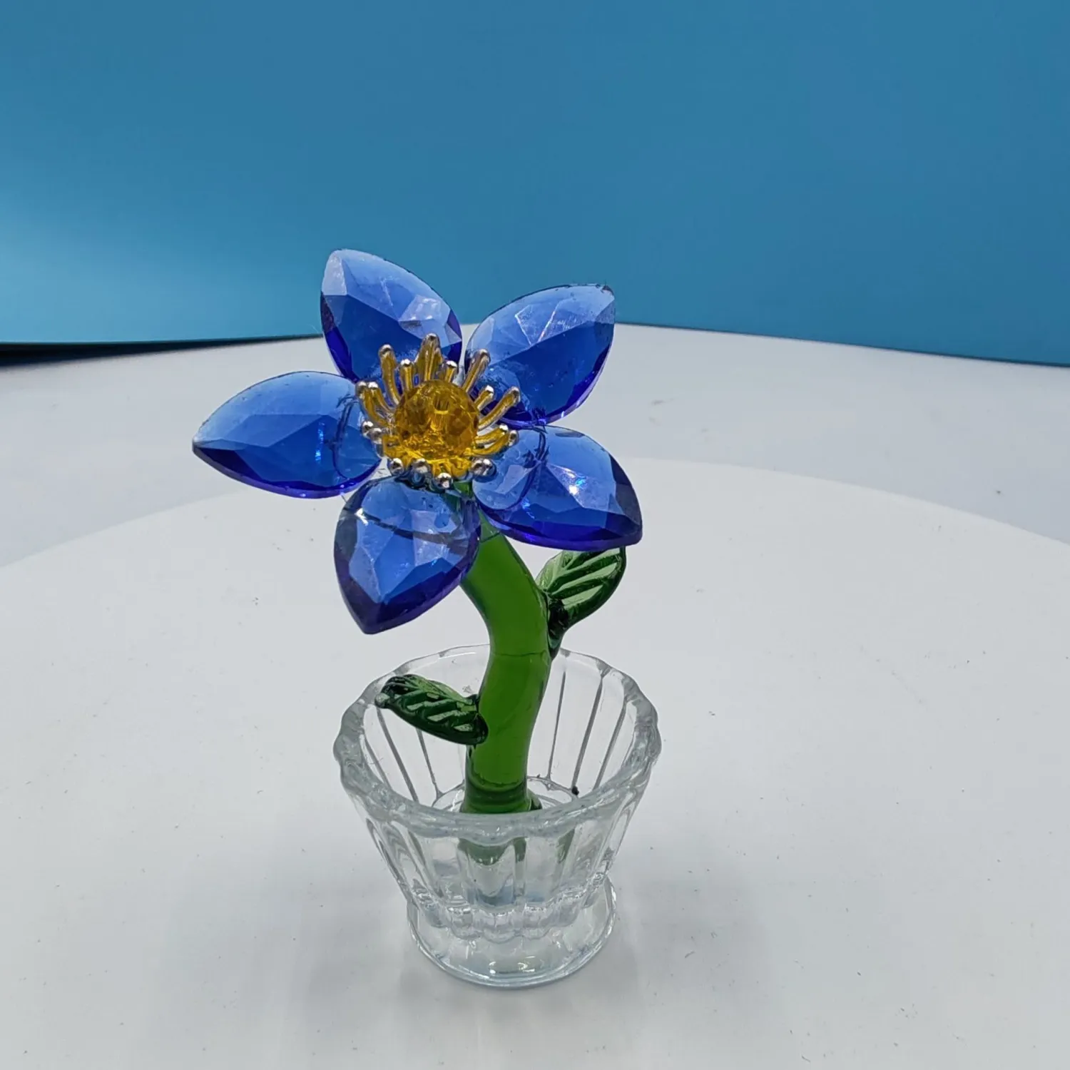 Babys-breath Crystal Flower Ornament For Office Desk Decoration