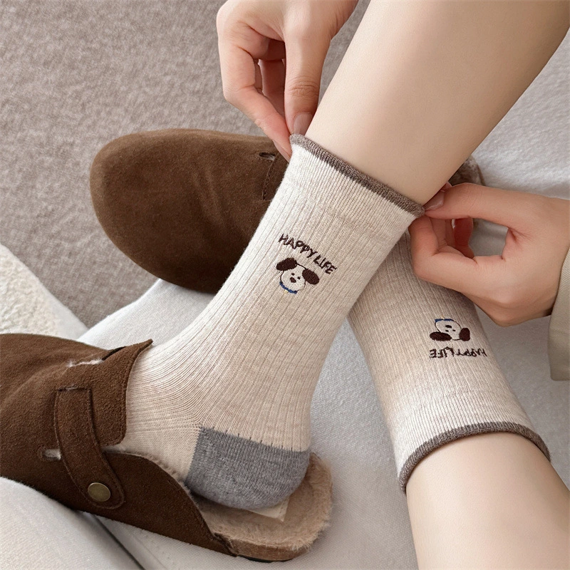 Women's Wool Socks Mid-calf Slouchy Style