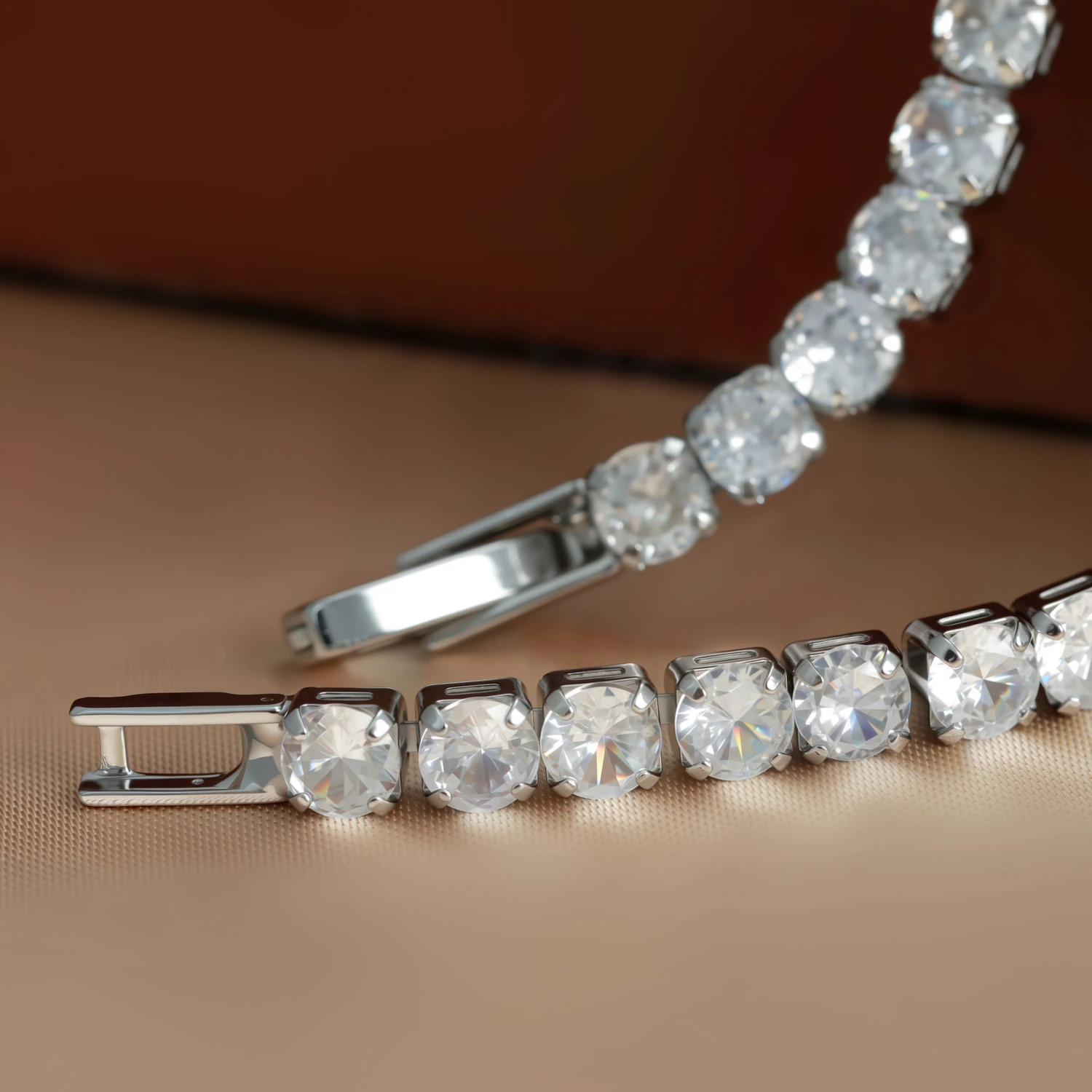 Lightweight Luxury Fully Diamond-encrusted Copper Bracelet