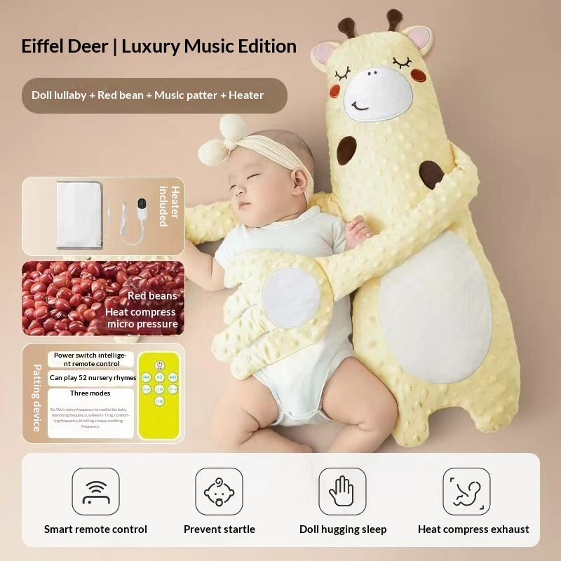Smart Baby Soothing Device With Lullabies Anti-Jerk Long Pillow For Co-Sleeping
