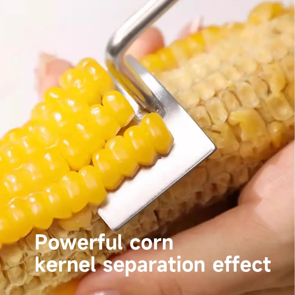 2PCS Corn Peeler, 2026 New Corn Cob Stripper Tool Stainless Steel Corn Peeler for Corn on the Cob Kitchen Gadget Corn On Cob Remover Cutter Tool