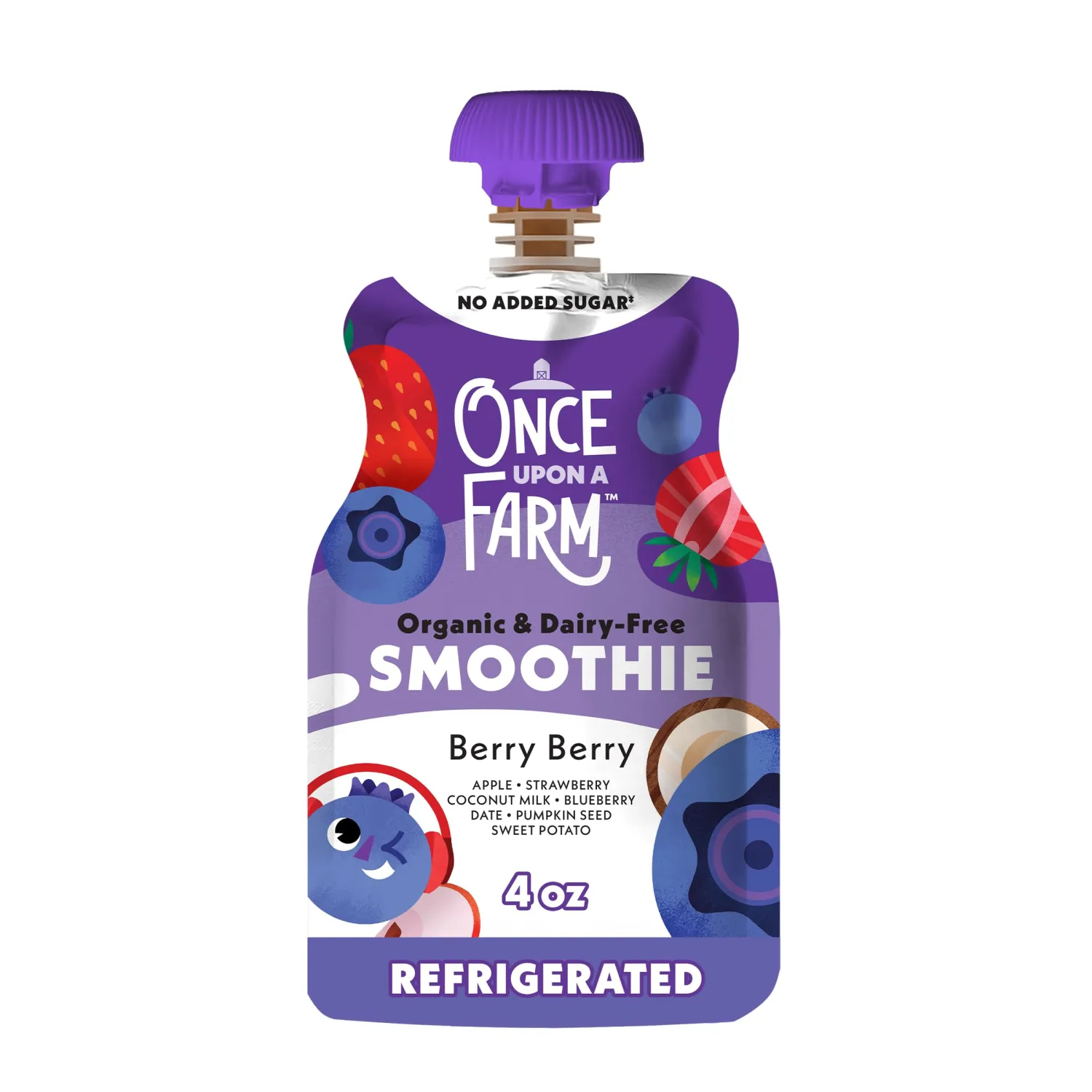ONCE UPON A FARM Organic Berry Berry Storybook Smoothie, 4 Ounce