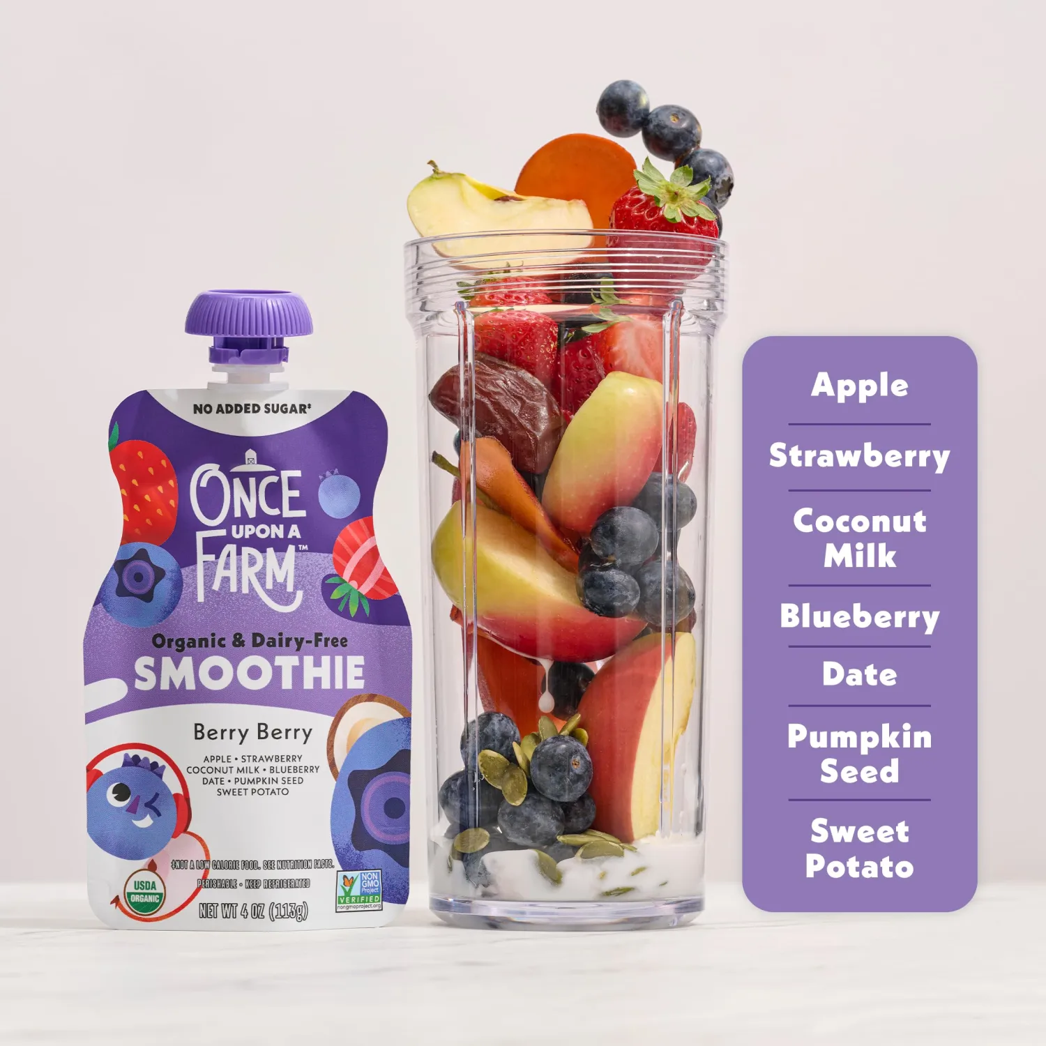 ONCE UPON A FARM Organic Berry Berry Storybook Smoothie, 4 Ounce