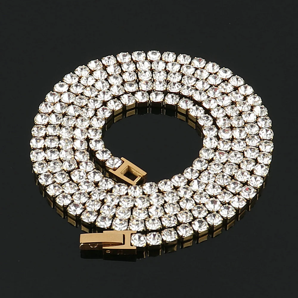 Hip-hop Diamond-studded Necklace For Women And Men