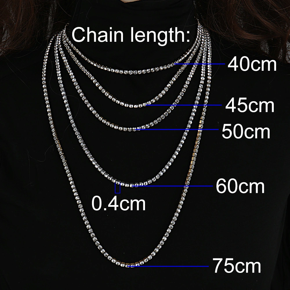 Hip-hop Diamond-studded Necklace For Women And Men