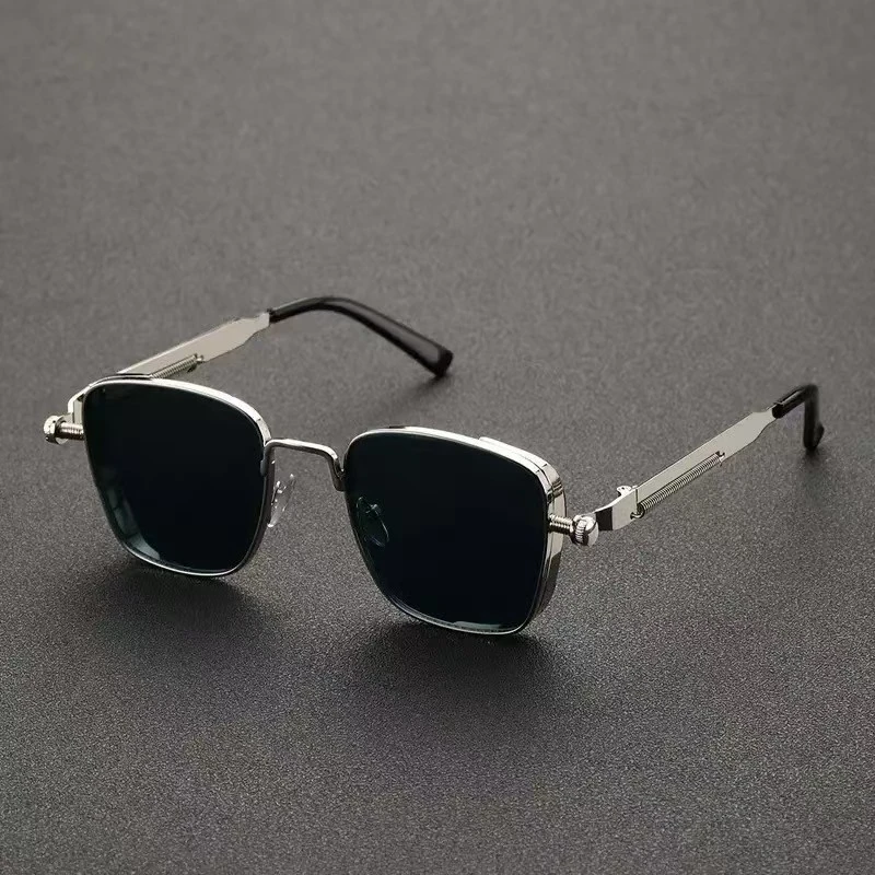 Men's Box Metal Retro UV Sun Glasses