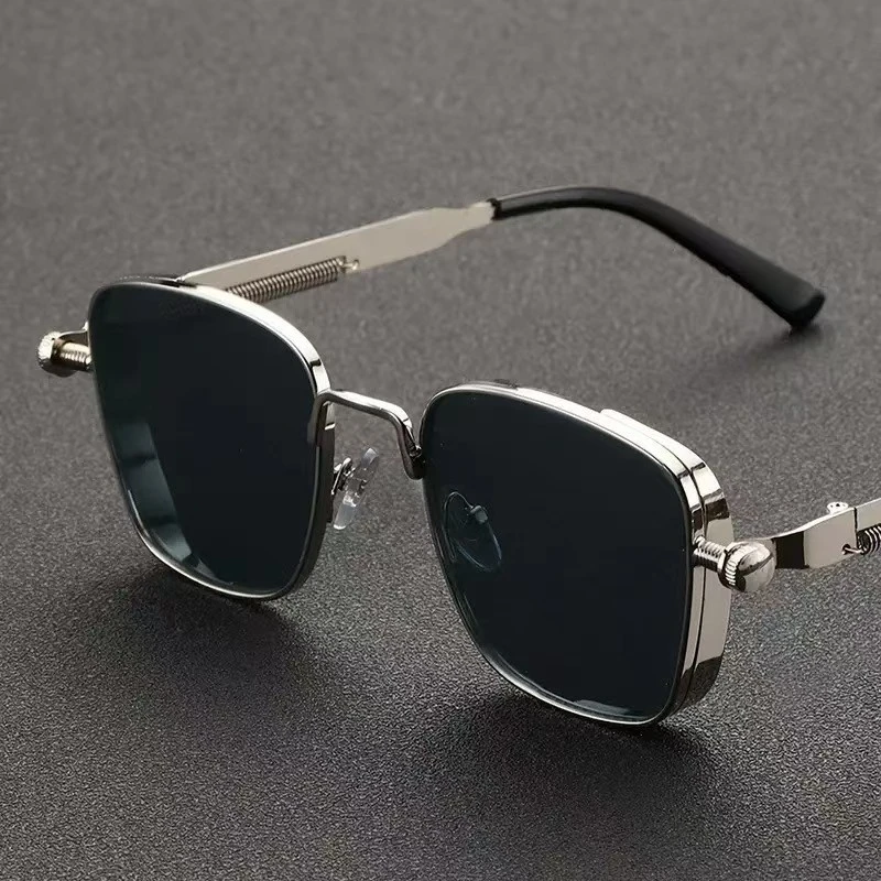 Men's Box Metal Retro UV Sun Glasses