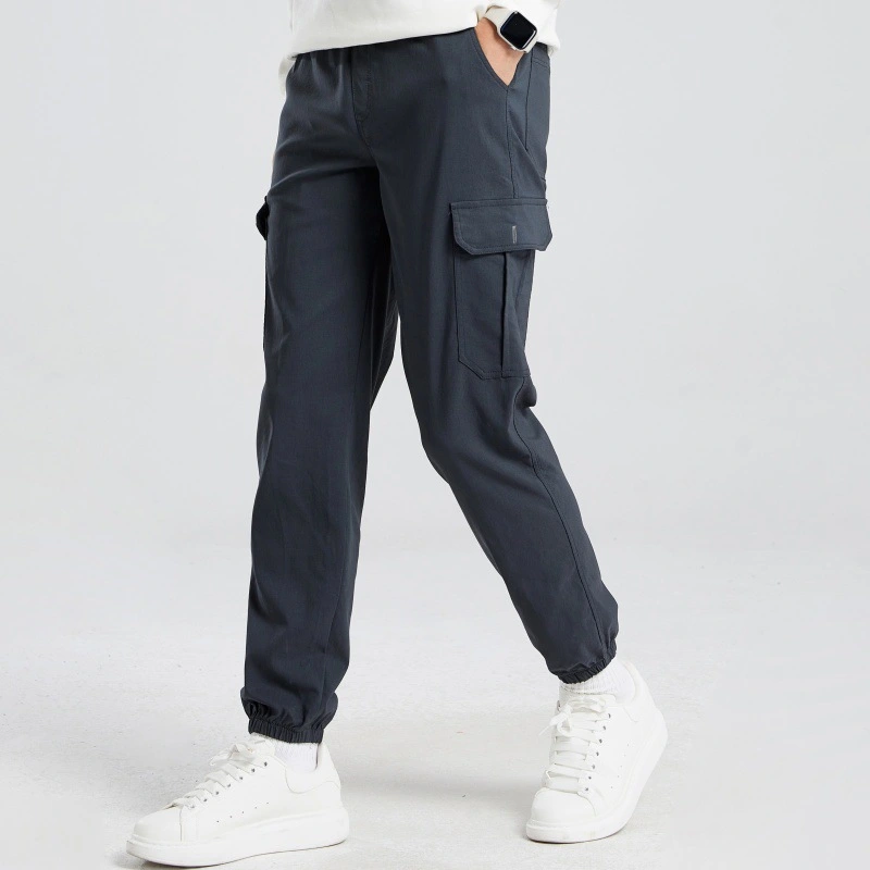 Multi-pocket Solid-color Loose Casual Pants