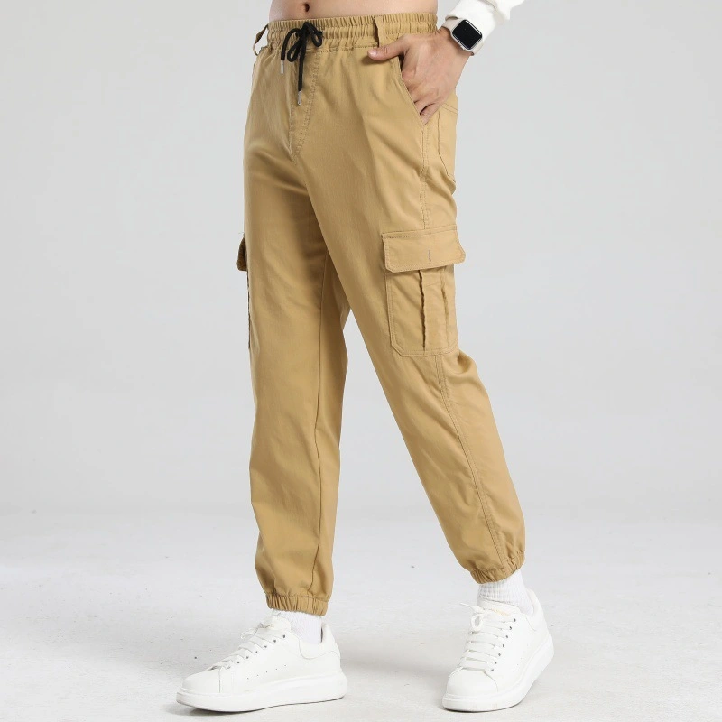 Multi-pocket Solid-color Loose Casual Pants