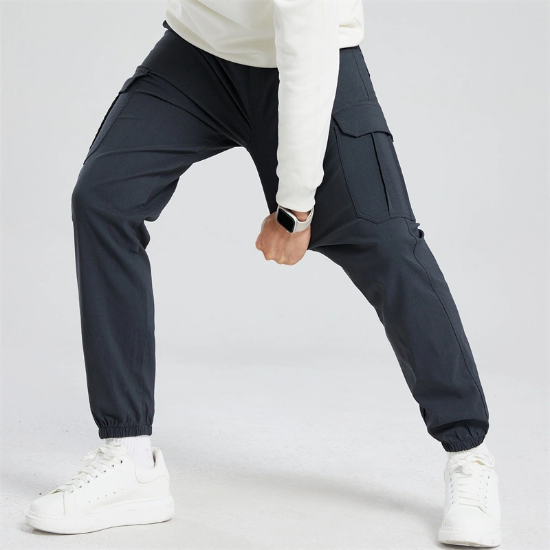 Multi-pocket Solid-color Loose Casual Pants