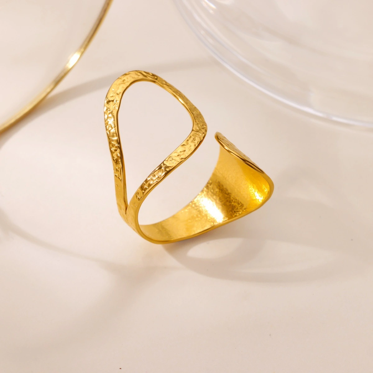 Simple All-match Hollow-out Ring For Women