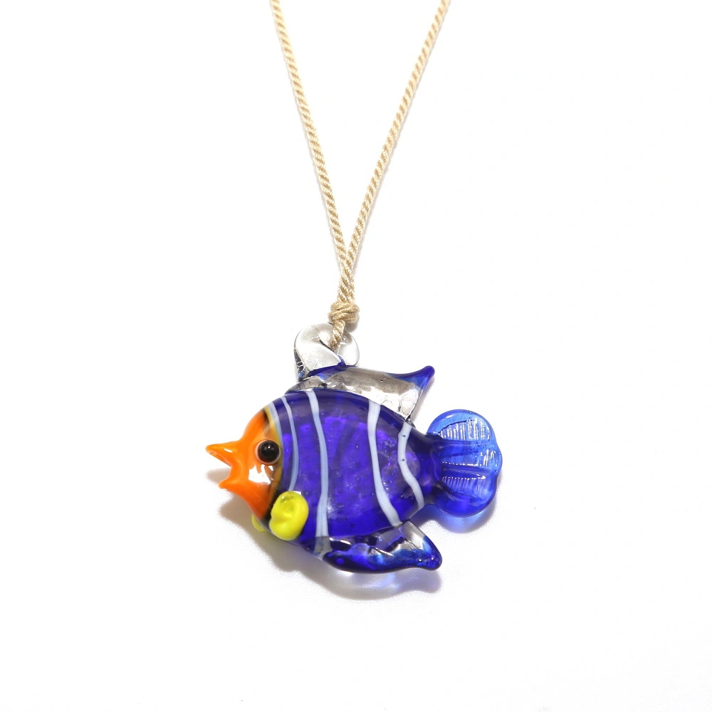 Handmade Glass Fish Pendant Necklace For Women