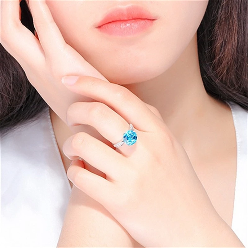 18K Rose Gold Plated Colorful Purple Diamond Open Ring