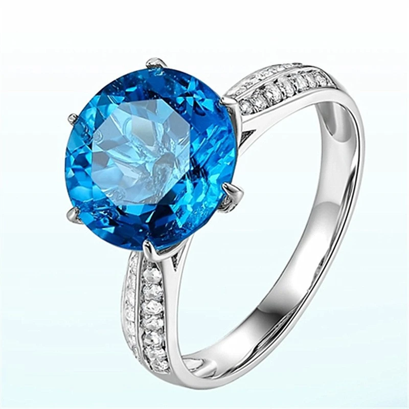 18K Rose Gold Plated Colorful Purple Diamond Open Ring