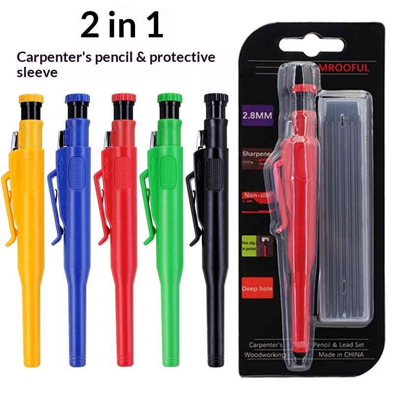 Long-head Deep-hole Carpentry Pencil Set