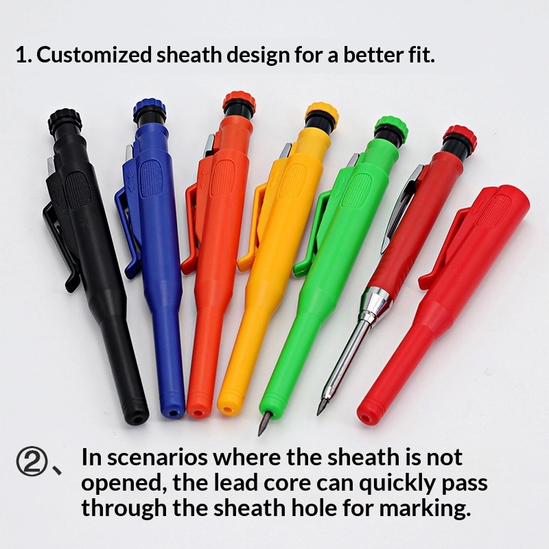 Long-head Deep-hole Carpentry Pencil Set