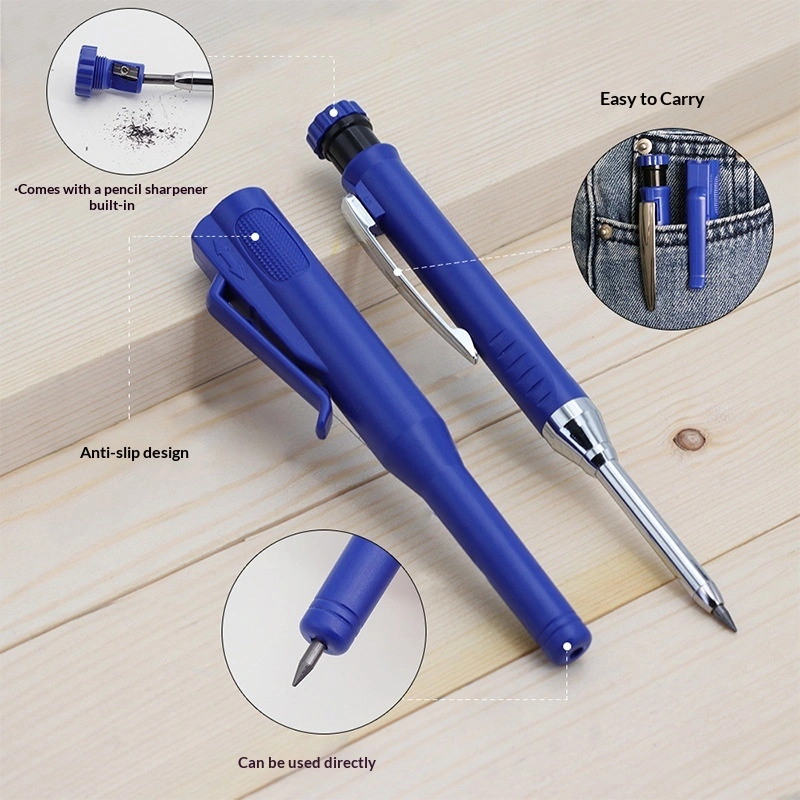 Long-head Deep-hole Carpentry Pencil Set