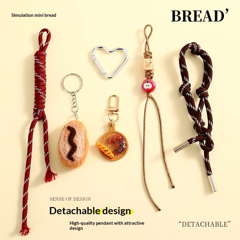 Felt Bread Keychain Cute Bag For Women