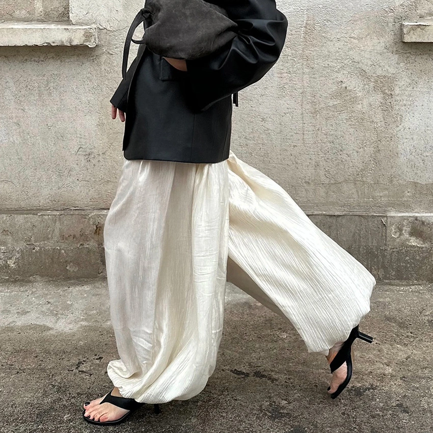Versatile Ankle-cuffed Long Lantern Pants