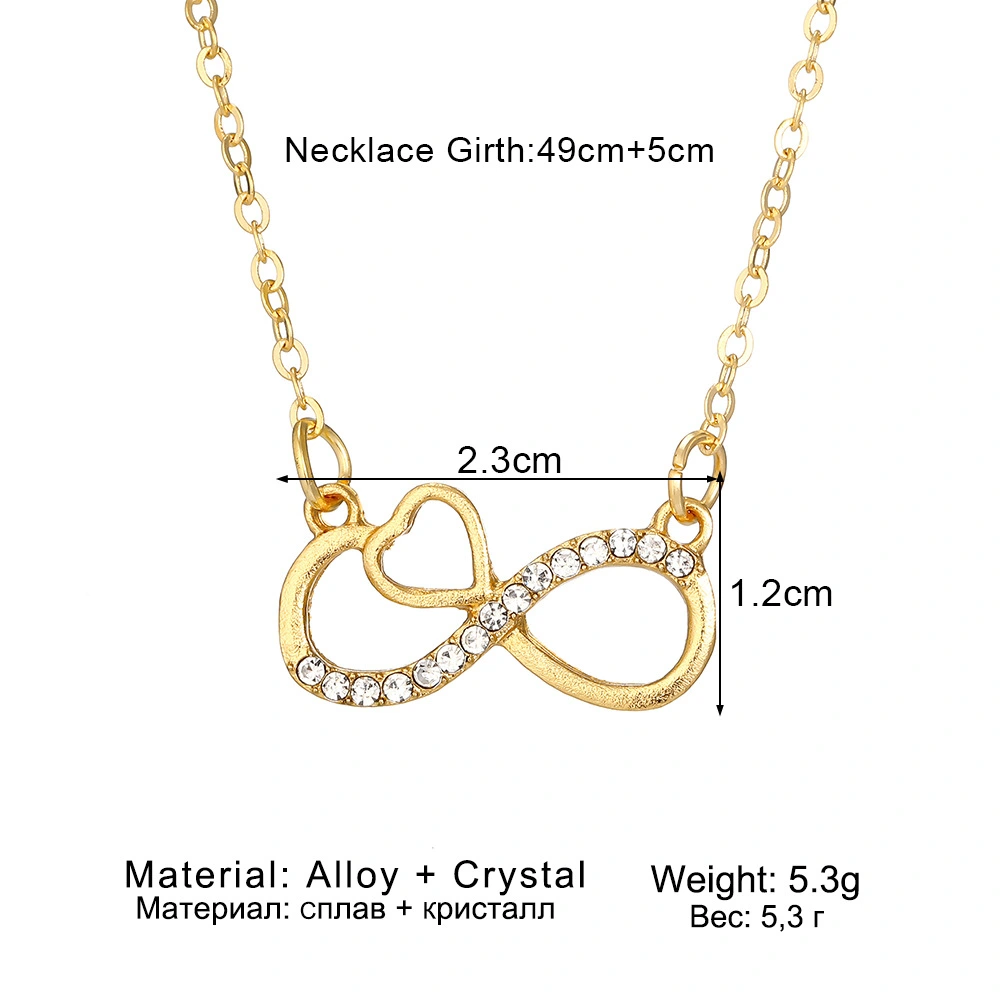 Infinite Symbol Necklace Choker Minimalist Light Luxury