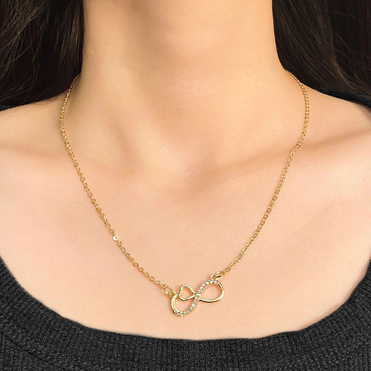 Infinite Symbol Necklace Choker Minimalist Light Luxury