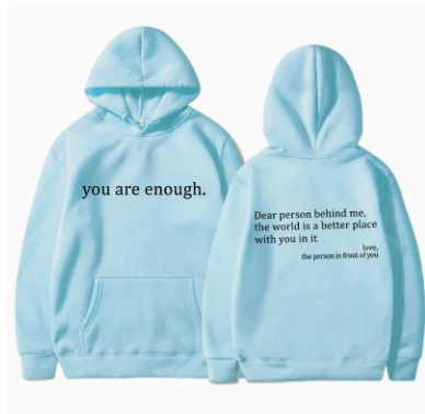 European And American-style Women's Fleece-lined Hoodie With Letter Logo
