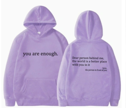 European And American-style Women's Fleece-lined Hoodie With Letter Logo