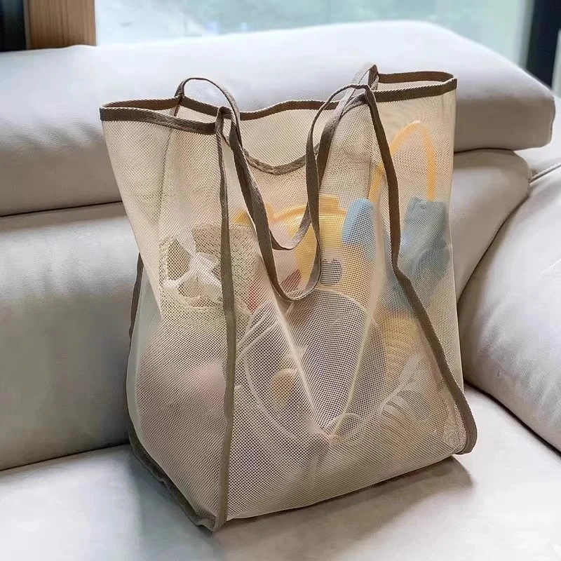 Transparent Mesh One-shoulder Bag Fashionable Lightweight And High-capacity