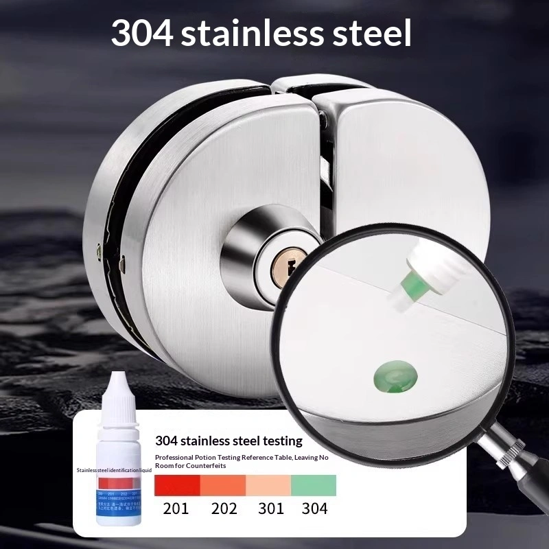 Non-drilling U-shaped Tempered Glass Door Lock