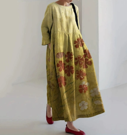 European And American Spring And Summer Print Loose Casual Dress