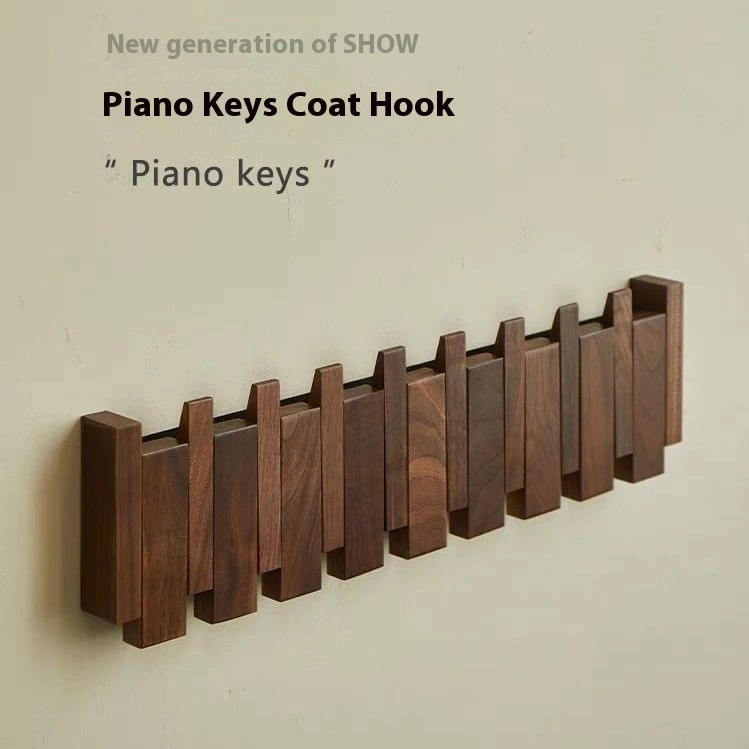 Nordic Punch-free Solid Wood Piano Clothes Rack