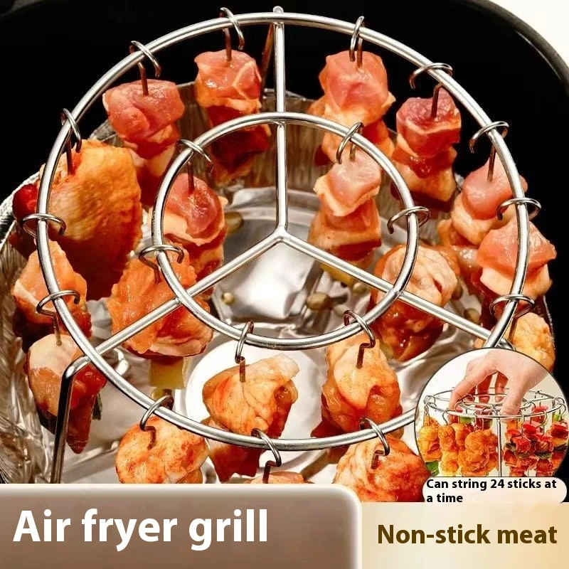 Air Fryer Universal Stainless Steel Vertical Grill Rack