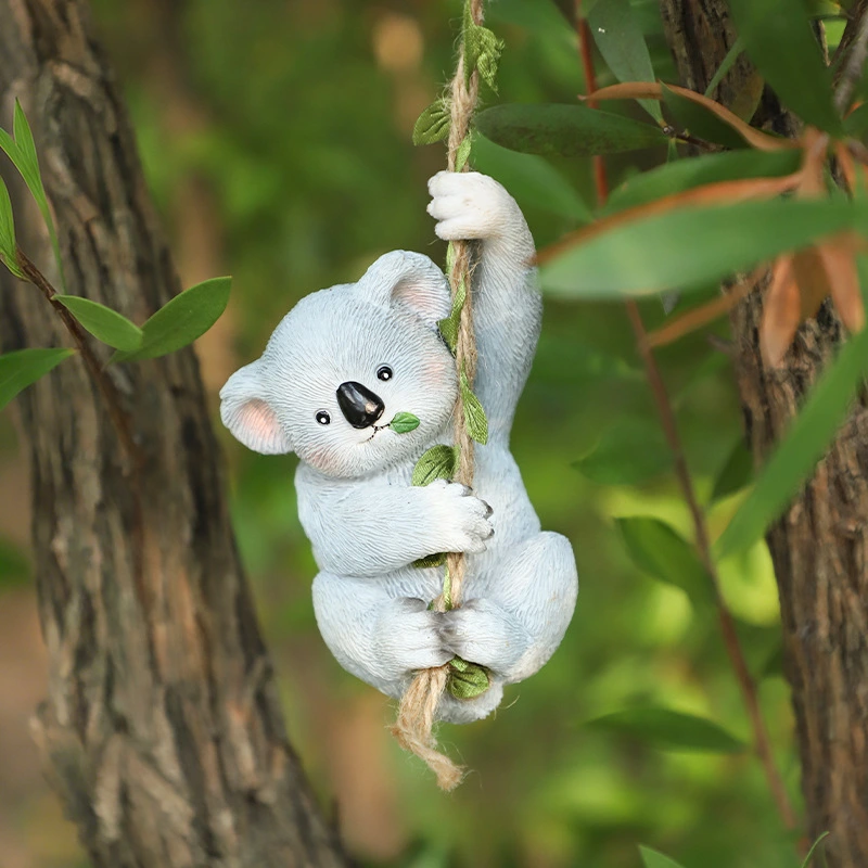 Outdoor Garden Monkey Koala Resin Gardening Miniature Scene Hanging Ornament