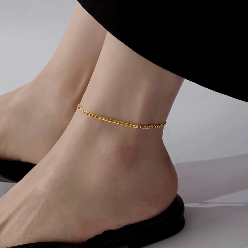 Simple All-Match Titanium Steel Anklet For Women