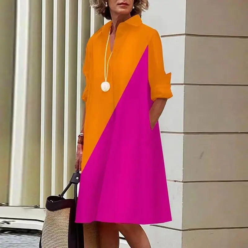 Women's Printed Simple Mid-length Dress