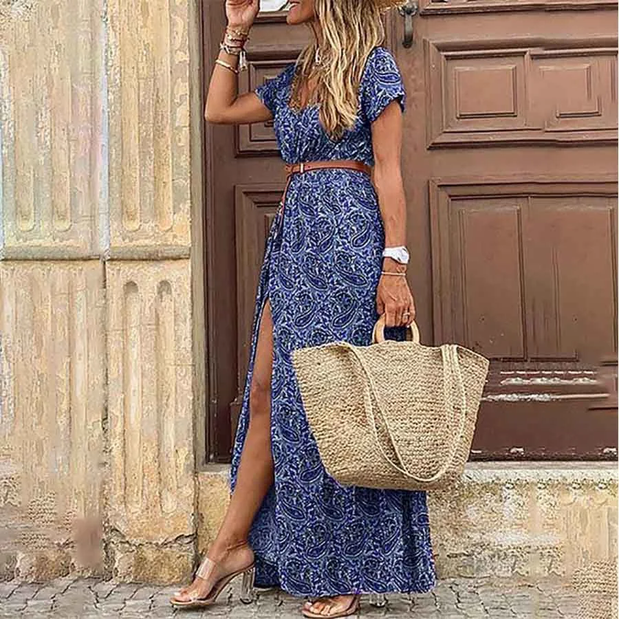 Women's Simiya Style V-neck Floral Dress