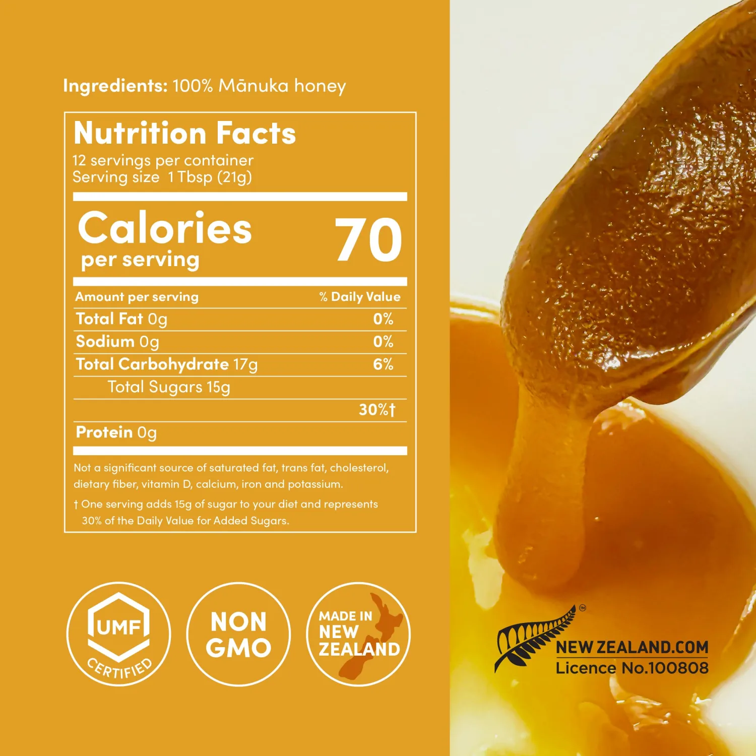 Me Today Manuka Honey, New Zealand Manuka Honey, Authentic, Raw & Unpasteurized Honey | Delicious Honey Crafted by Bees (17.6, UMF 5+ / MGO 83+)