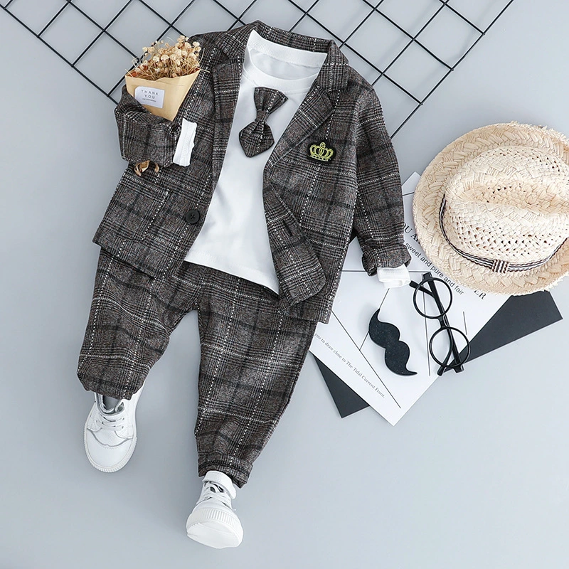 British Small Suit Children's Suit Gentleman Three-piece Suit