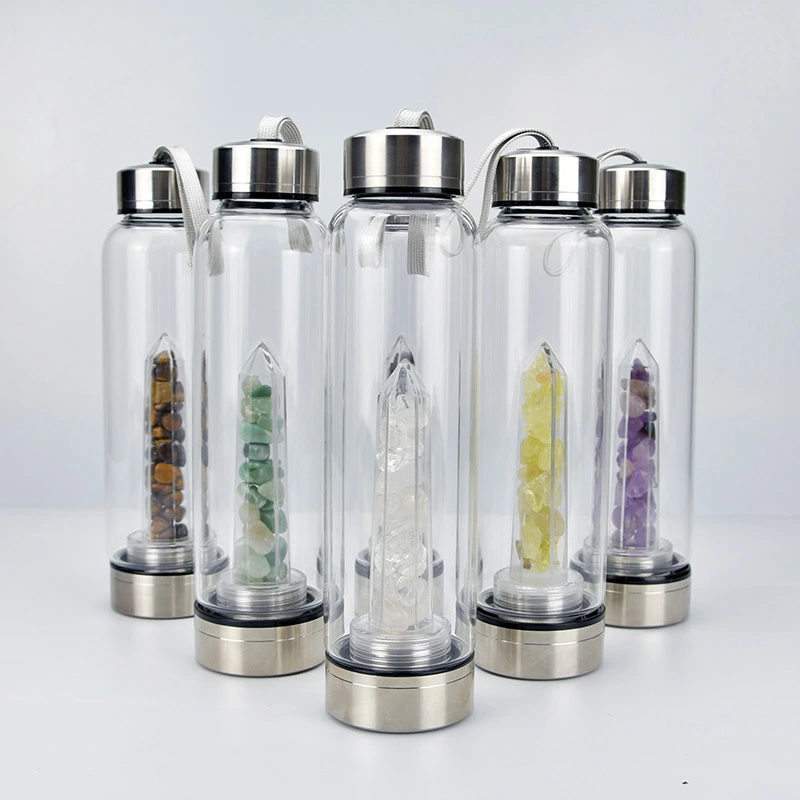 Natural Crystal Stone Crushed Stone Energy Water Cup Portable