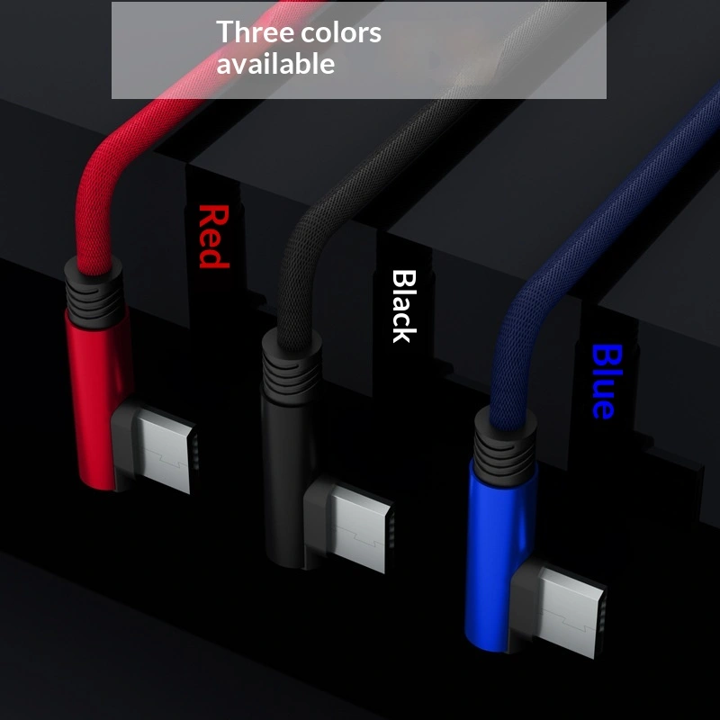 Double-bend Cotton Fabric Phone Charging Data Cable
