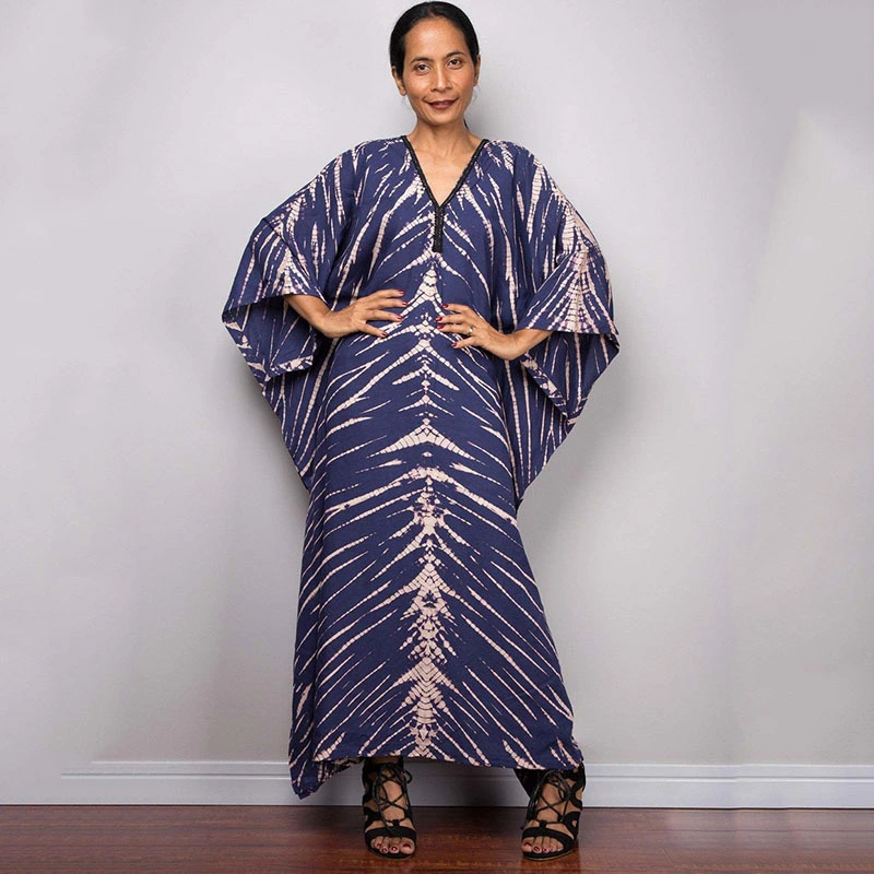Polyester National Wind Positioning Printed Beach Smock Robe Type Sunscreen Shirt Holiday Dress