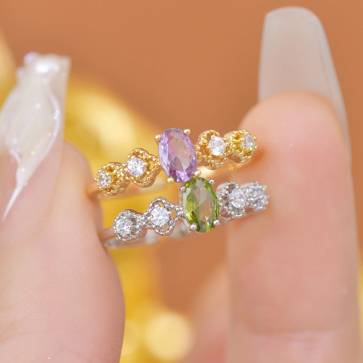 Purple Zircon Niche Versatile Opening Ring