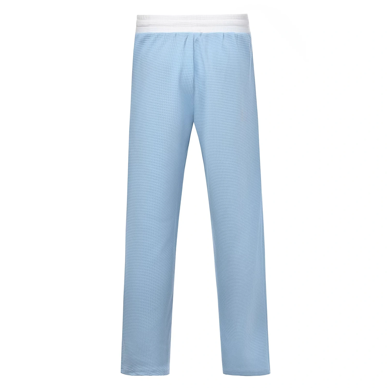 Men's Color-Block Waffle-Weave Casual Straight-Leg Pants
