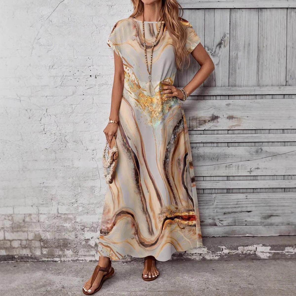 Women's Fashionable Casual Dress With Digital Print